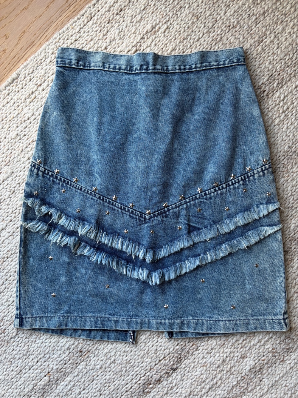 Vintage Y2K Studded Denim Skirt Patriotic USA